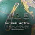 thumbnail image 2 of Vintage Style Desk World Globe, Colorful Rotating Educational World Map Globe with Wooden Base for Home Office & Study Room Decor, 2 of 8