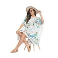 thumbnail image 3 of Gypsie Blu Women Short Kaftan Plus Size Summer Cover Up Tunic Beach Dress Casual Wear Mini Caftan Womens Dresses Online, 3 of 7