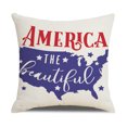 thumbnail image 1 of Funda de almohada de lino para sofá de oficina con diseño de la bandera americana para el hogar Sailing Electrónica, 1 of 4