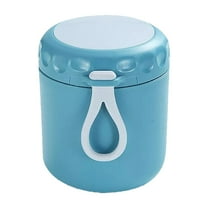 Insulated Thermal Food Jar For Hot Food Stainless Steel Soup Lunch Box with Portable Handle Vacuum Insulated Thermal Food Containers Premiun PP Cup Lunch Container for Picnic(Blue,3.74x4.52")