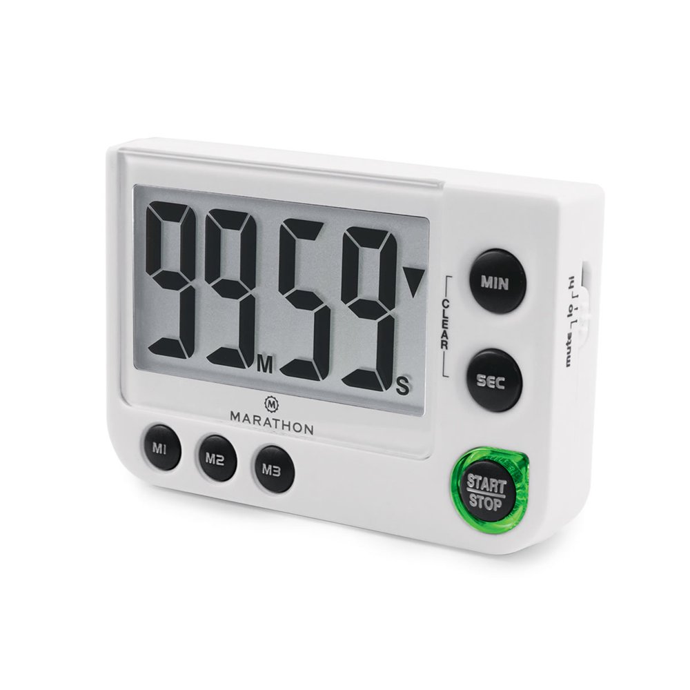 Large Display Digital Timer with Adjustable Volume