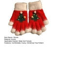 thumbnail image 6 of harmtty Festive Wear Gloves Knitted Christmas Tree Pattern Gloves for Men Women Fuzzy Winter Gloves Cozy Festive Wear for Adults Kids Stylish Holiday Season, 6 of 6