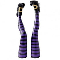 Halloween Witch Legs Halloween Decoration Reusable Striped Prosthetic Legs Garden Ornaments for Indoor or Outdoor