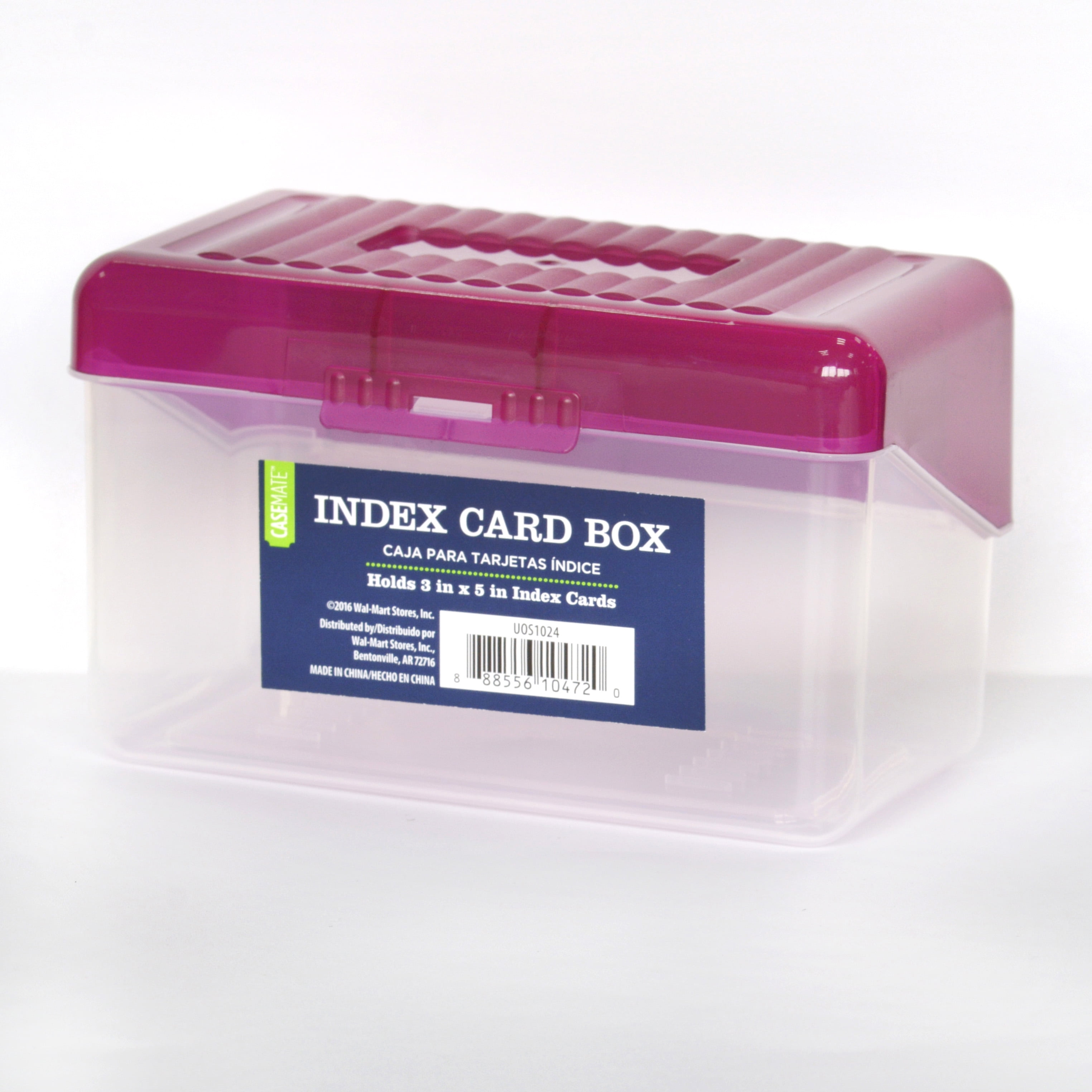 Plastic Index Card Box