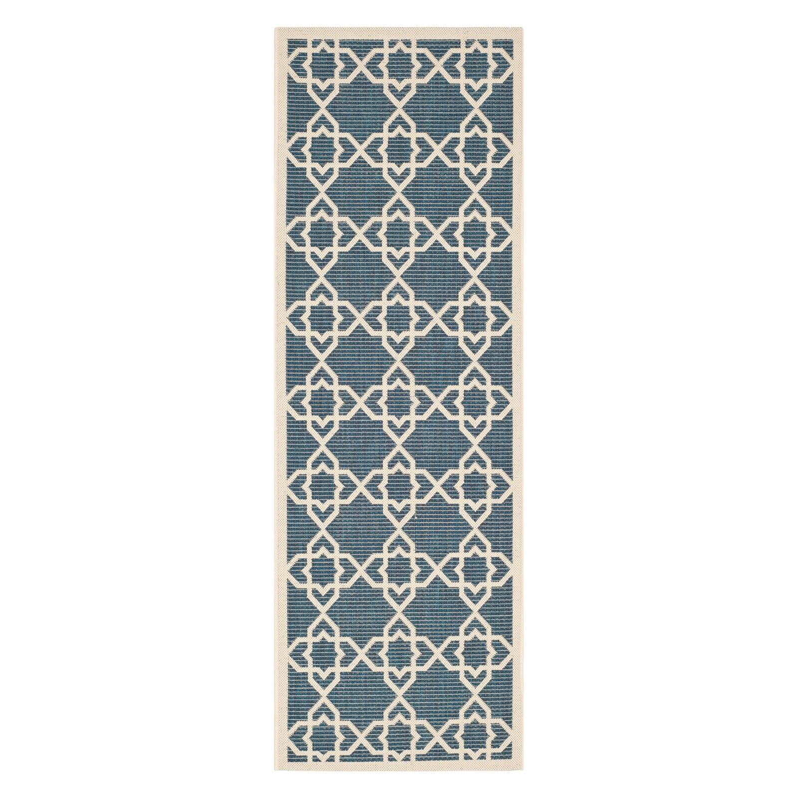 Safavieh courtyard carol geometric indoor outdoor runner rug 2 3 x 12 