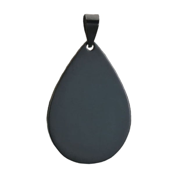 Minnieouse Colgante de collar de acero inoxidable para hacer joyas colgantes para encontrar gotas de agua DIY arte artesanal etiqueta decoración artesano Ropa, zapatos y accesorios Miscelánea Negro Minnieouse AP015569-01