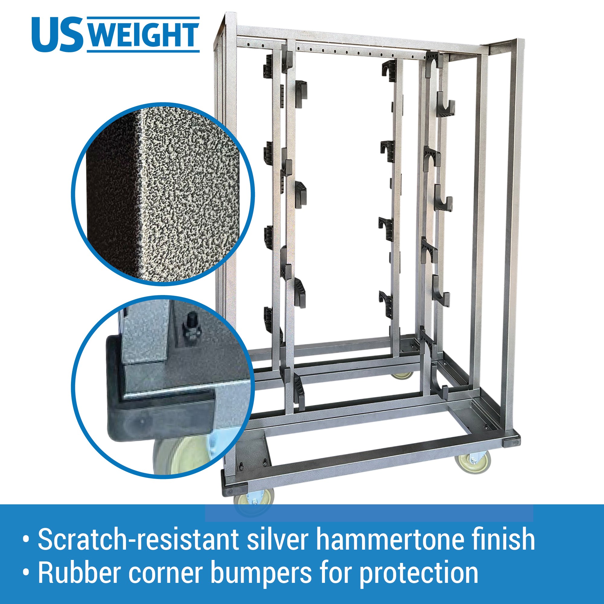 US Weight Stanchion Cart - Easy to Assemble - Holds 16 Stanchions - Ideal for Event Centers