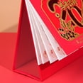 thumbnail image 4 of Jiibva 2026 Red Table Calendar Chinese Style Desk Planner Standing Flip Calendar for Home Office Academic Family Supplies, 4 of 7
