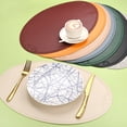 thumbnail image 7 of Leather Oval Bow Placemats, Washable Table Placemats, Pink, 7 of 7