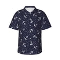 thumbnail image 1 of Fotbe Anchor Camisa Hawaiana para Hombre Unisex – Camisa Casual de Verano con Botones de Manga Corta de Algodón y Lino,XX-Large, 1 of 7