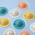 thumbnail image 4 of Shower Hair Filter 2X Drain Protector Silicone Sink Filters Hair Catcher Shower Filter Shower Hair Sink Filter Kitchen Shower Grate Drain Cover Filter,Blue+White, 4 of 5