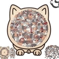 thumbnail image 1 of 135-Piece Morandi-Colored Cat Shaped Wooden Jigsaw Puzzle, Bonitas Rompecabezas de Madera en Forma de Gato, Animales Rompecabezas para Adultos y Niños, Regalos, 1 of 3