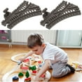 thumbnail image 5 of Accesorios de vías de tren, vías de tren de plástico, modelo de juguete de construcción, vías de ferrocarril para decoración de mesa de comedor de árbol de Navidad, 2 uds., 5 of 5