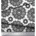 thumbnail image 2 of Soimoi Black Cotton Voile Fabric Artistic Floral Print Fabric by the Yard 56 Inch Wide, 2 of 3
