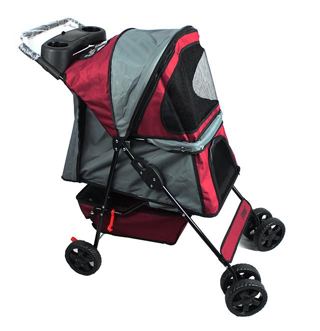 Jespet 4 Swivel Wheel Travel Pet Stroller
