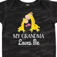 thumbnail image 4 of Inktastic Grandma Loves Me Girls Giraffe Granddaughter Girls Baby Bodysuit, 4 of 5