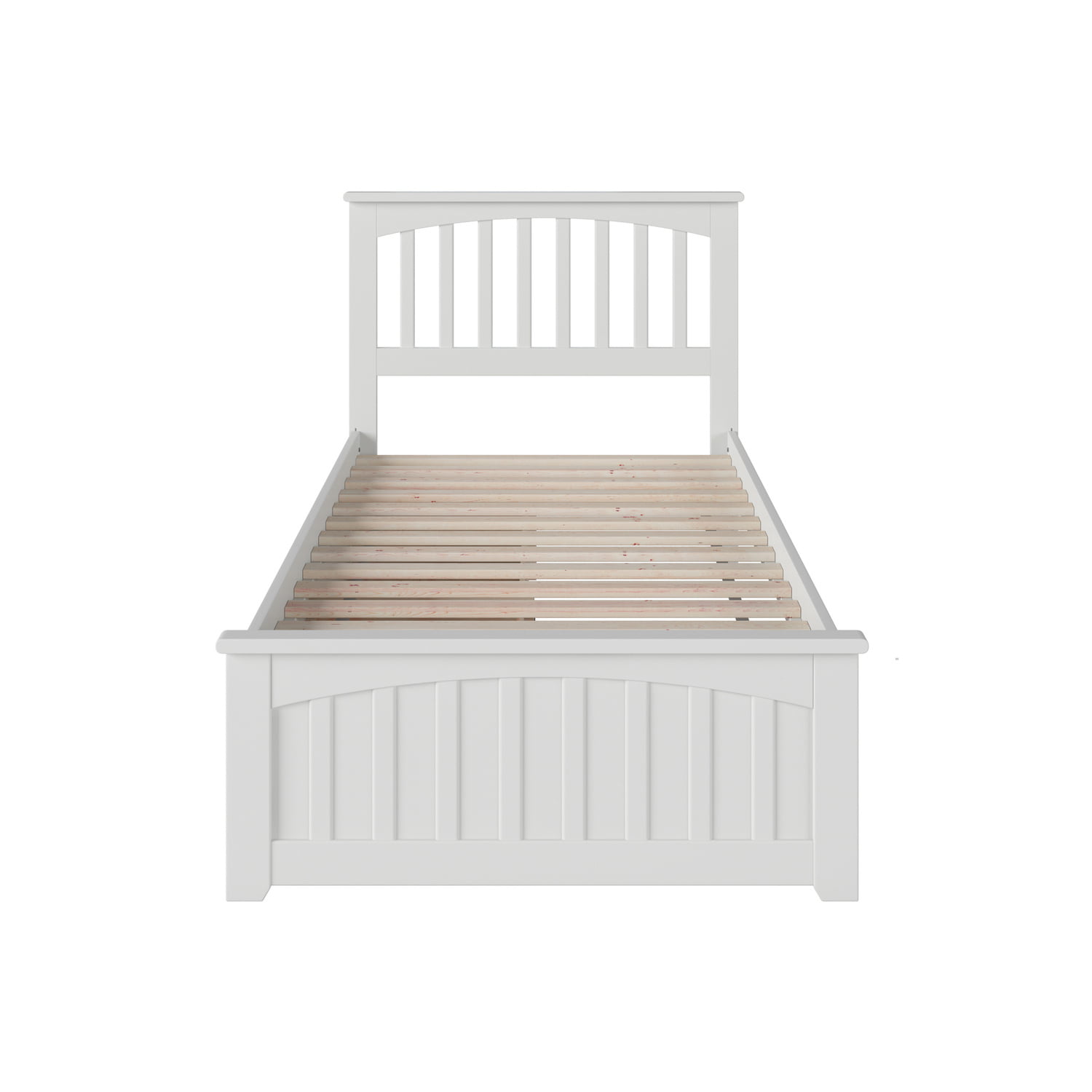 Atlantic Furniture Mission Platform Bed, White Wooden King Size Bed Frame Argos