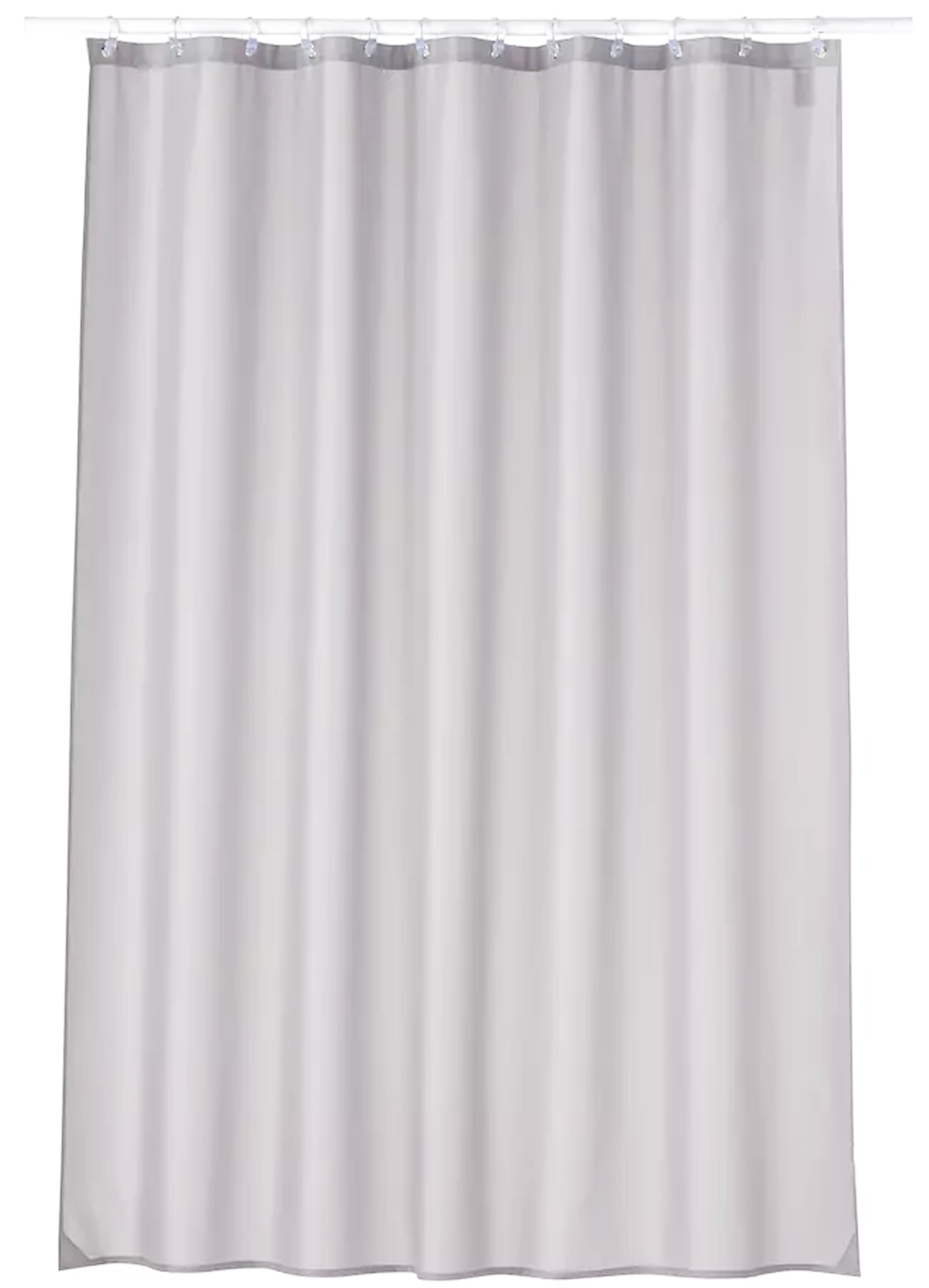 StandardSized Polyester Fabric Shower Curtain Liner in Grey