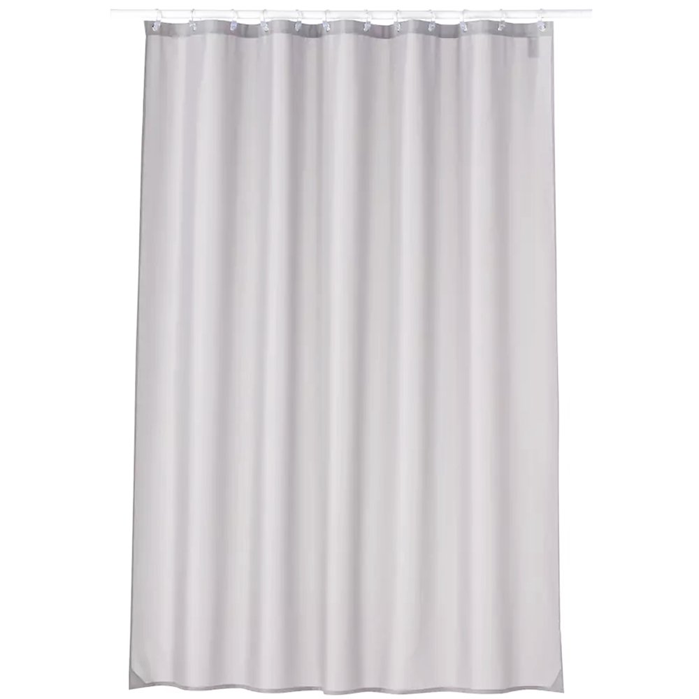StandardSized Polyester Fabric Shower Curtain Liner in Grey