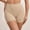 Beige, variant on Womens Under Dress Shorts, Seamless Mid Waist Stretch Safety Shorts, Soft Polyamide Spandex, Non-Roll, 1 Piece,Size S