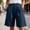 A12 Dark Blue, variant on Xdegoge Wide Leg Bermuda Shorts for Women High Waisted Casual Knee Length Bottoms with Pockets Pleated Dress Shorts Flattering Work Office Trousers