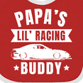 thumbnail image 4 of Inktastic Papas Lil Racing Buddy Boys or Girls Baby Bib, 4 of 4
