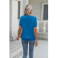 thumbnail image 6 of Zeagoo Womens Summer Short Sleeve Tops Crew Neck Lightweight Pullover Sweaters Loose Dressy Casual Blouse, 6 of 6