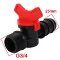 thumbnail image 5 of 2pcs M25 Male Thread Ball Valve Barb Hose Connector for 25mm Inner Dia Pipe, 5 of 5