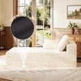 thumbnail image 3 of 67" Sofa Bed, Boneless Chaise Lounge Chair, Cloud Couch with Deep Seat, Upholstered Sofa Couch Bed with Pillows, Lazy Chair for Living Room Bedroom (White, Left Facing Chaise), 3 of 6