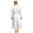 thumbnail image 2 of TiaoBug Clergy Robe for Women Button Down Clergy Dress Cassock Pulpit Church Minister Vestment Liturgical Gown White S, 2 of 7