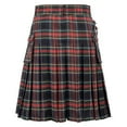 thumbnail image 3 of Fgnfyis Jupes à Carreaux pour Femmes Mode Style Écossais Poche Contrastée Plissée pour Festival et Tenues Décontractées Jupes pour Femmes Rouge XXXXXL, 3 of 5