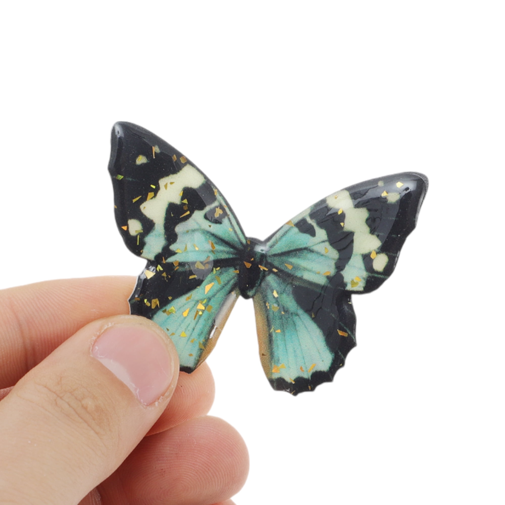 Unique Bargains Halloween Christmas Duckbill Butterfly Hair Clips 3 Pcs Black Green Yellow