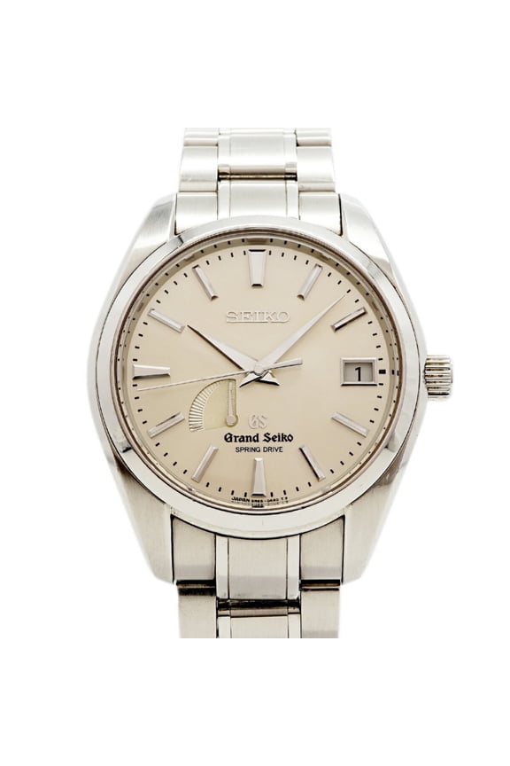 Pre-Owned Seiko Grand Spring Drive SBGA001 9R65-0AA0 Silver Dial Men's Watch