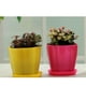 thumbnail image 4 of Ounissouiy Florero de plástico clásico - Amplia aplicación No es fácil de romper Equipado con placa Durabilidad multicolor para decoración Jardín y Patio Púrpura, 1 L, 4 of 6
