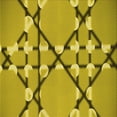 thumbnail image 1 of Ahgly Company Machine Washable Indoor Square Transitional Dark Yellow Green Area Rugs, 4' Square, 1 of 7