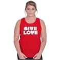 thumbnail image 4 of Give Love Heart Kindness Happiness Womens Plus Size Graphic Tank Top Brisco Brands 3X, 4 of 5