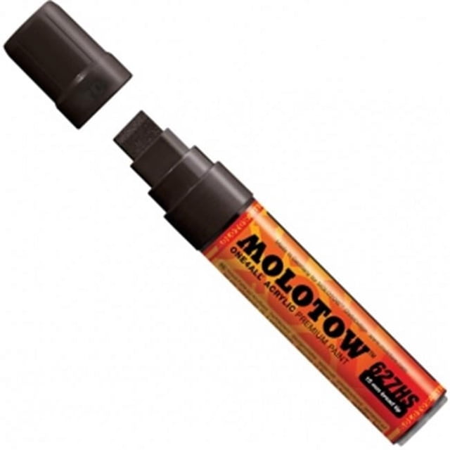 Molotow M627212 Marqueur à Pompe Acrylique Pointe 15 mm, Noir Signal