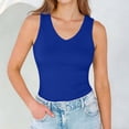 thumbnail image 6 of SYMOID Womens V-Neck Sleeveless Tank Top Casual Basic Layering Cami Soft Stretchy Breathable Slim Fit Blue S-XXL,Size L, 6 of 9