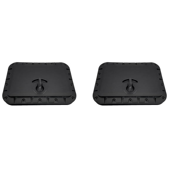 2X Marine Deck Plate Square Hatch Pull Out Handle Hatch for Boat Kayak Canoe Boat Parts Accessories