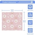 thumbnail image 5 of GZHJMY Rainbow Flowers Wash Cloth Set of 4, 12 x 12 Inch Cotton Baby Washcloths Absorbent and Super Soft Feel Fingertip Towel Face Towels for Bathroom, Gym, Spa, 5 of 7