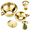 Golden, variant on SUSWIM Stainless Steel Wide-Mouth with Strainer for Mason Jars Canning Funnel Set - 3pcs