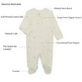 thumbnail image 2 of Bliss by Garanimals Baby Boys or Girls Cotton Layette One Piece Footed Sleeper Pajamas, Sizes Newborn-9 Months, 2 of 4