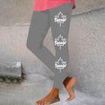 thumbnail image 2 of Jinhomg Fall Leggings for Women High Waist Stretch Yoga Pants Fashion Maple Leaf Print Full Length Leggings Casual Jogger Athletic Leggings Deals of the Day Dark Gray S, 2 of 6