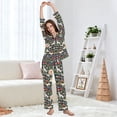 thumbnail image 5 of FORMRS Womens Pajama Set Long Sleeve Top and Pants with Pockets Soft Comfy Lounge Sleepwear, Sizes S-2XL, Floral Dogs Pattern, 5 of 7