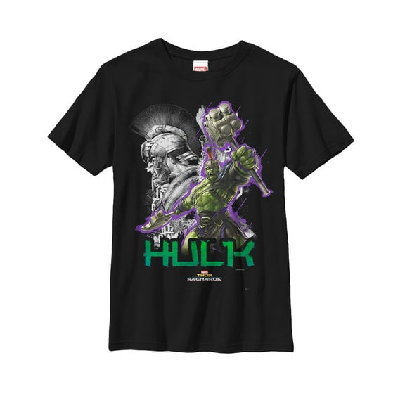 Boy's Marvel Thor: Ragnarok Hulk Weapon  Graphic Tee Black Small