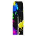 thumbnail image 4 of Neon Paint Splatters (1)-2 Pajama Pants Comfortable Elastic Waist Pajamas Fashion Sleepwear Bottoms Plus Size Homewear, 4 of 6