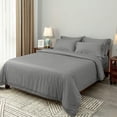 thumbnail image 6 of Subrtex 300 Thread Count Tencle Cotton 2-Pack Pillowcase (King/CK,Light Gray), 6 of 7