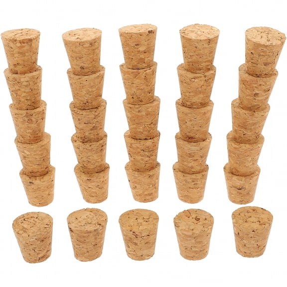 LAMIRO 50Pcs DIY Wooden Cork Stoppers for Wine Bottles with Airtight Seal