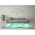 thumbnail image 3 of Ahgly Company Indoor Rectangle Abstract Turquoise Blue Modern Area Rugs, 2' x 5', 3 of 4