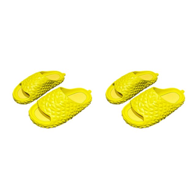 Sonducket Fashion Cute Durian Slippers Thick Bottom Antislip Soft Sandals House Comfort Casual Street Slides Slippers Beach amarillo durión 42-43 2Conjunto